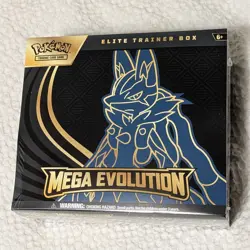 Pokemon Mega Evolution ETB Lucario Elite Trainer Box Sealed w/ Riolu Promo - Image 1