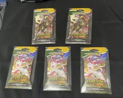 Pokemon Evolving Skies Sleeved Booster Pack Sealed - Lot of 5 - Image 1