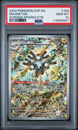 2024 POKEMON SVP EN-SV BLACK STAR PROMO #159 MAGNETON PSA 10 - Image 1