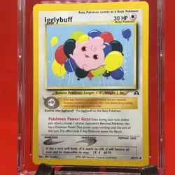 2001 Pokemon 1st Edition Igglybuff 40/75 Neo Discovery PSA 8 NM/Mint - Image 3