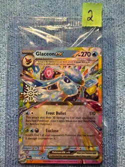SEALED Pokemon Glaceon ex 026/131 Snowflake Holo Stamped Holiday Calendar 2025 - Image 1