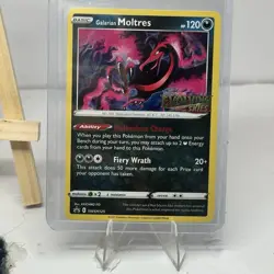 Pokemon SEALED Galarian Moltres SWSH125 Evolving Skies Prerelease Promo Holo - Image 1
