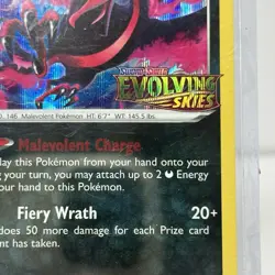 Pokemon SEALED Galarian Moltres SWSH125 Evolving Skies Prerelease Promo Holo - Image 2