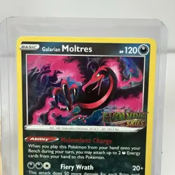 Pokemon SEALED Galarian Moltres SWSH125 Evolving Skies Prerelease Promo Holo - Image 4