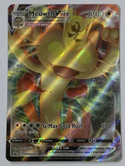Meowth VMAX SWSH005 & Meowth V SWSH004 Ultra Rare Promo Pokemon TCG NM - Image 2