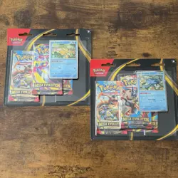 2x Pokemon TCG Mega Evolution Triple Booster Pack Blister Golduck & Psyduck - Image 1
