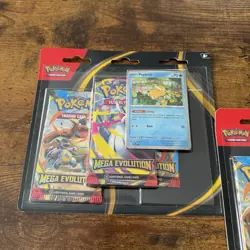2x Pokemon TCG Mega Evolution Triple Booster Pack Blister Golduck & Psyduck - Image 2