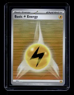 Pokemon Basic Lightning Energy SVE 020 Holo Pattern Pokemon White Flare & Black - Image 1