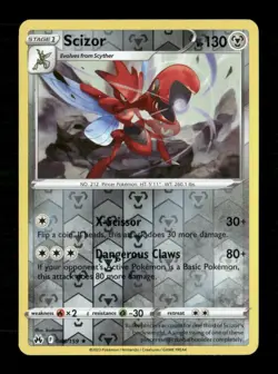 Scizor Reverse Holo Rare Crown Zenith 086/159 LP Pokemon LP - Image 1