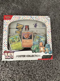 Pokemon 151 Poster Collection Bulbasaur, Charmander, Squirtle - Image 1