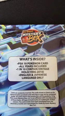 Pokemon MYSTERY BOX: 1 PSA 10 POKEMON CARD 1 IN 10 VINTAGE HOLO '96-2010! - Image 2