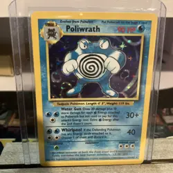 1999 Poliwrath 013/102 Pokemon Base Set Unlimited Holo Card LP free shipping - Image 1