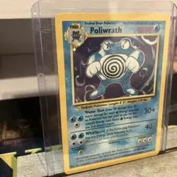 1999 Poliwrath 013/102 Pokemon Base Set Unlimited Holo Card LP free shipping - Image 2