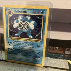 1999 Poliwrath 013/102 Pokemon Base Set Unlimited Holo Card LP free shipping - Image 3