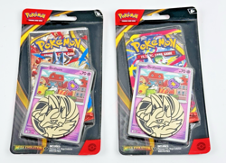 Pokemon TCG Mega Evolution Booster 2 Packs with Promo Card & Coin - New Sealed - Image 1