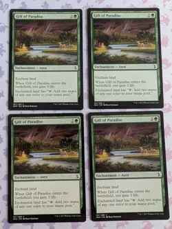 Gift of Paradise x4 MTG Amonkhet Green Common Enchantment NM - Image 1