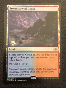 MTG SEALED Stormcarved Coast 265/277 Crimson Vow Prerelease promo FOIL!! NM+ - Image 1