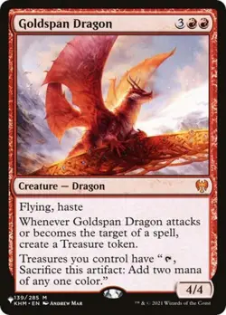MTG English Goldspan Dragon NM Normal The List - Image 1