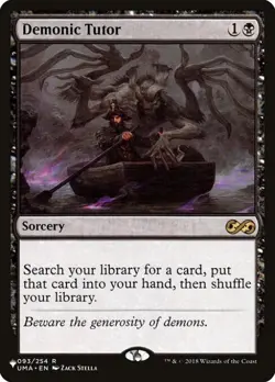 MTG English Demonic Tutor (Ultimate Masters Art) NM Normal The List - Image 1