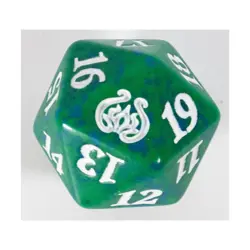 WOTC MTG Spindown d20 Life Counters Aether Revolt - Green & Blue w/White NM - Image 2