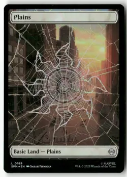 Plains Foil Marvel's Spider-Man 189 NM MTG - Image 1
