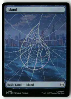 Island Foil Marvel's Spider-Man 190 NM MTG - Image 1
