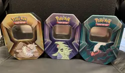 Lot of 3 Pokemon TRIPLE WHAMMY TINS ONLY Tyranitar Slaking Darkrai - EMPTY - Image 2