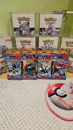 POKEMON TCG XY Base Set SLEEVED Blister Booster Pack 4x ART SET COMPLETE SEALED - Image 1