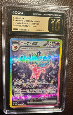 ESPEON EX 211/187 SAR CGC 10 Pristine 💎 2024 POKEMON JPN SV8A-TERASTAL FEST EX - Image 3