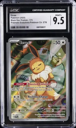2025 POKEMON SVP EN-SV BLACK STAR PROMO #173 EEVEE CGC 9.5 - Image 1