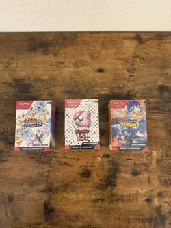 LOT OF 3 Pokemon TCG Scarlet And Violet Surging Sparks Prismatic Evolutions 151 - Image 1