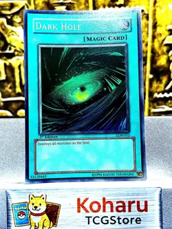 Yugioh Dark Hole LOB-052 The Legend of Blue Eyes White Dragon 1st Edition -NM - Image 1
