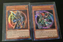 Black Luster Soldier & Chaos Emperor Dragon Ultra Rare Promo NN Yugioh JUMP MAMA - Image 1
