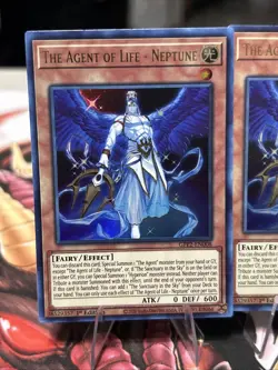 YuGiOh! 3x The Agent of Life - Neptune GFP2-EN008 1st Edition NM UR Playset - Image 2