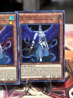 YuGiOh! 3x The Agent of Life - Neptune GFP2-EN008 1st Edition NM UR Playset - Image 4