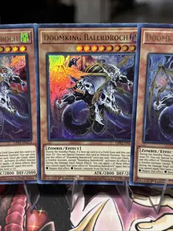🔥 3x Yugioh GFP2-EN113 Doomking Balerdroch ULTRA RARE NM 1ST EDITION PLAYSET - Image 3