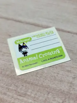 Fan Art - Animal Crossing Memory Card (DOL-008) LABEL (Nintendo GameCube) - Image 1