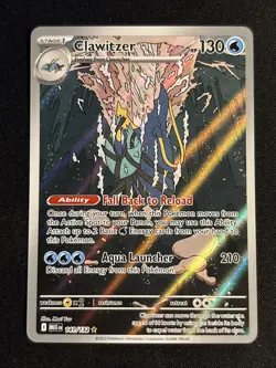 CLAWITZER - 141/132 Mega Evolution - Illustration Rare - Pokemon TCG Card - Image 1