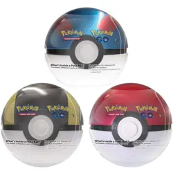 Pokemon GO Poke Ball Tin Bundle : Set of All 3 Tins : Trading Card Game TCG - Image 1