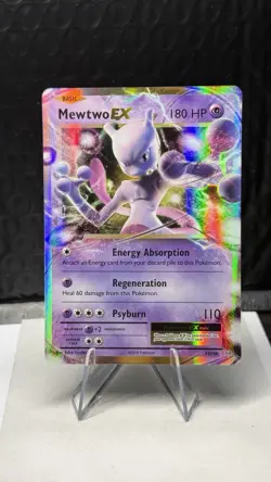 Pokemon Mewtwo EX Holo Ultra Rare TCG Card Evolutions 52/108 - Image 1