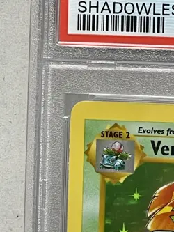 Pokemon Venusaur Base Set Shadowless Holo Rare #15 PSA 8 CLEAN CARD - Image 3