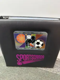 ULTRA PRO BLACK 3 Ring Collectors Album Binder Trading Cards Sports USED - Image 1