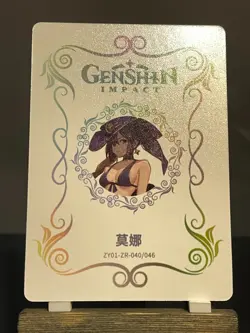 Goddess Story CCG Holo Foil Waifu Anime NEW ZR Signature Cards - Mona Genshin - Image 2