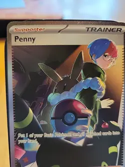 Pokemon TCG Penny Special Illustration Rare Card Paldean Fates 239/091 - Image 3