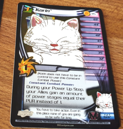 DRAGON BALL Z FOIL KORIN THE CAT 5 STAR RARE CARD # 115 TCG CCG 2003 SCORE - Image 1