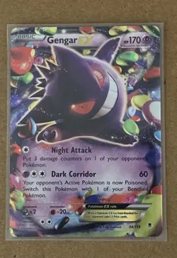 Pokemon Gengar EX TCG Phantom Forces Ultra Rare Holo Card 34/119 NM Condition - Image 1
