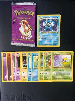 Pokemon Base Set 2 Opened Booster Pack + All Cards + Poliwrath 15/130 Bundle - Image 1