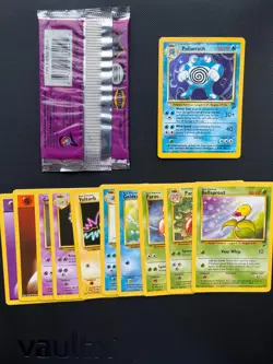 Pokemon Base Set 2 Opened Booster Pack + All Cards + Poliwrath 15/130 Bundle - Image 4