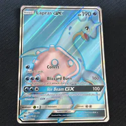 Lapras GX 139/149 - Sun & Moon - Full Art Holo Pokemon TCG Card - NM - Image 1