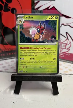 Ledian SVP133 Prerelease Black Star Promo Holo Stellar Crown Pokemon Card NM - Image 1